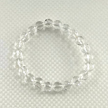Load image into Gallery viewer, 8mm Faceted Crystal Quartz Beads Stretch Bracelet