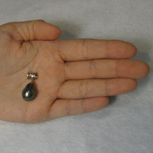 Load image into Gallery viewer, 14k Yellow Gold Cuff &amp; Diamond Baroque Tahitian Pearl Pendant