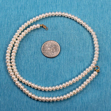 Load image into Gallery viewer, 4mm White Button Pearl Strand Necklace