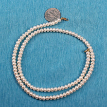 Load image into Gallery viewer, 4mm White Button Pearl Strand Necklace