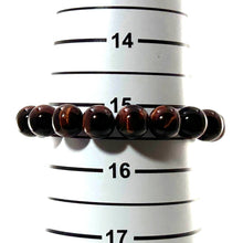 Load image into Gallery viewer, 10mm Dark Brown Tiger Eye Gemstone Stretchy Elastic Bracelet