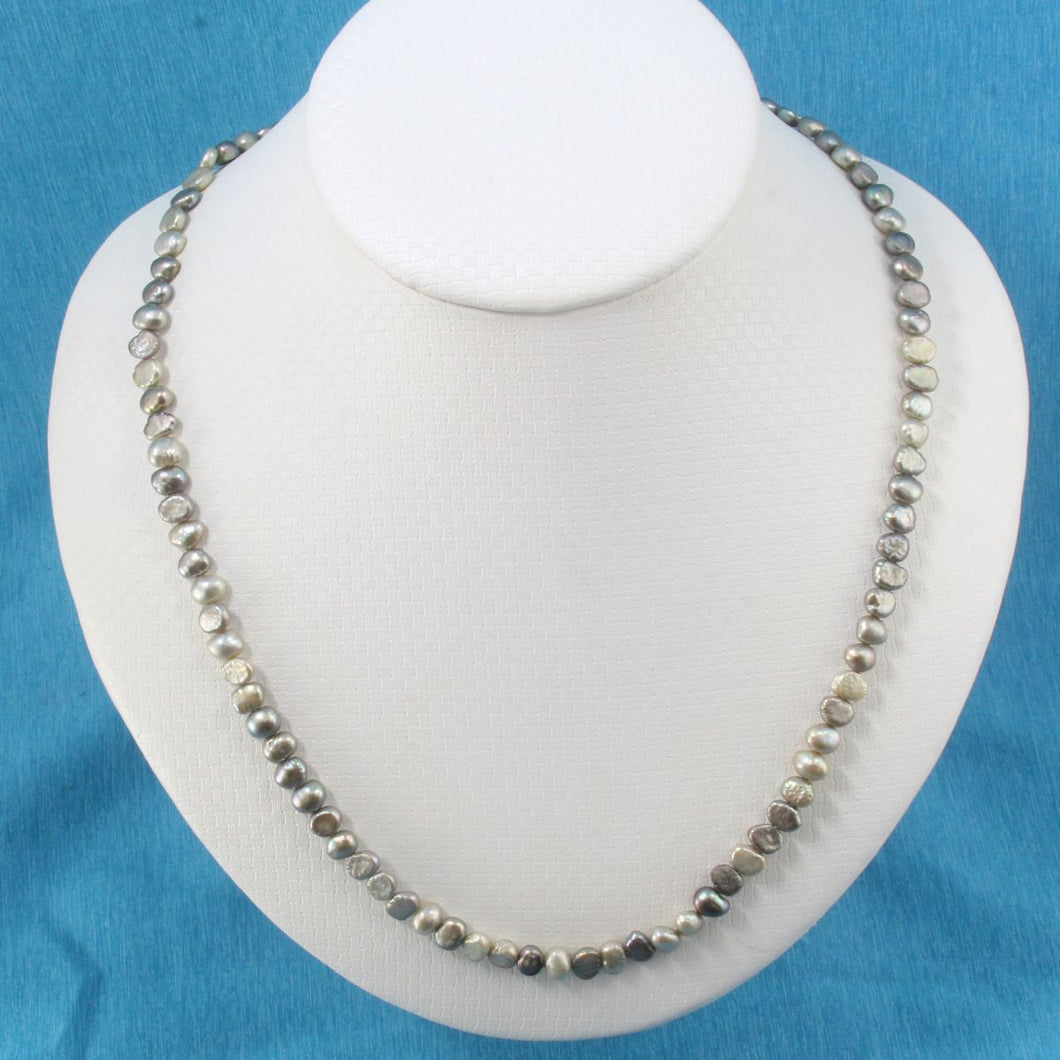 Dark Gray Baby Baroque Pearl Necklace