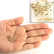 Load image into Gallery viewer, 14k Gold Diamond-Cut Butterfly Pendant Charm