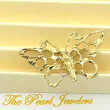 Load image into Gallery viewer, 14k Gold Diamond-Cut Butterfly Pendant Charm