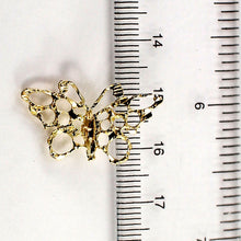 Load image into Gallery viewer, 14k Gold Diamond-Cut Butterfly Pendant Charm