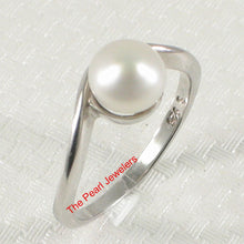 Load image into Gallery viewer, Solid Sterling Silver .925 Divot-Design Freshwater Pearl Solitaire Ring