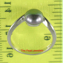 Load image into Gallery viewer, Solid Sterling Silver .925 Divot-Design Freshwater Pearl Solitaire Ring