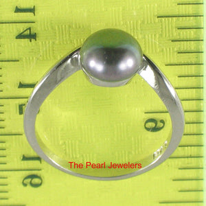 Solid Sterling Silver .925 Divot-Design Freshwater Pearl Solitaire Ring