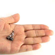 Load image into Gallery viewer, Dolphin Diamond Pendant with 2 Black Pearls – 14k White Gold