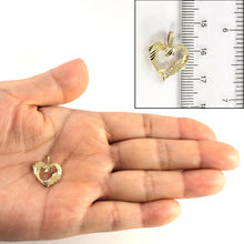 Load image into Gallery viewer, Dolphins Love Heart 14k Gold Charm Pendant