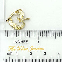 Load image into Gallery viewer, Dolphins Love Heart 14k Gold Charm Pendant