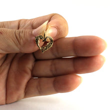 Load image into Gallery viewer, Dolphins Love Heart 14k Gold Charm Pendant