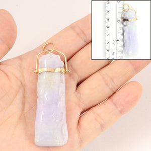Double-Sided Exquisite Carving Bamboo Jade Pendant