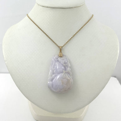 Double-Sided Exquisite Carving Cucurbit Jade Pendant Necklace