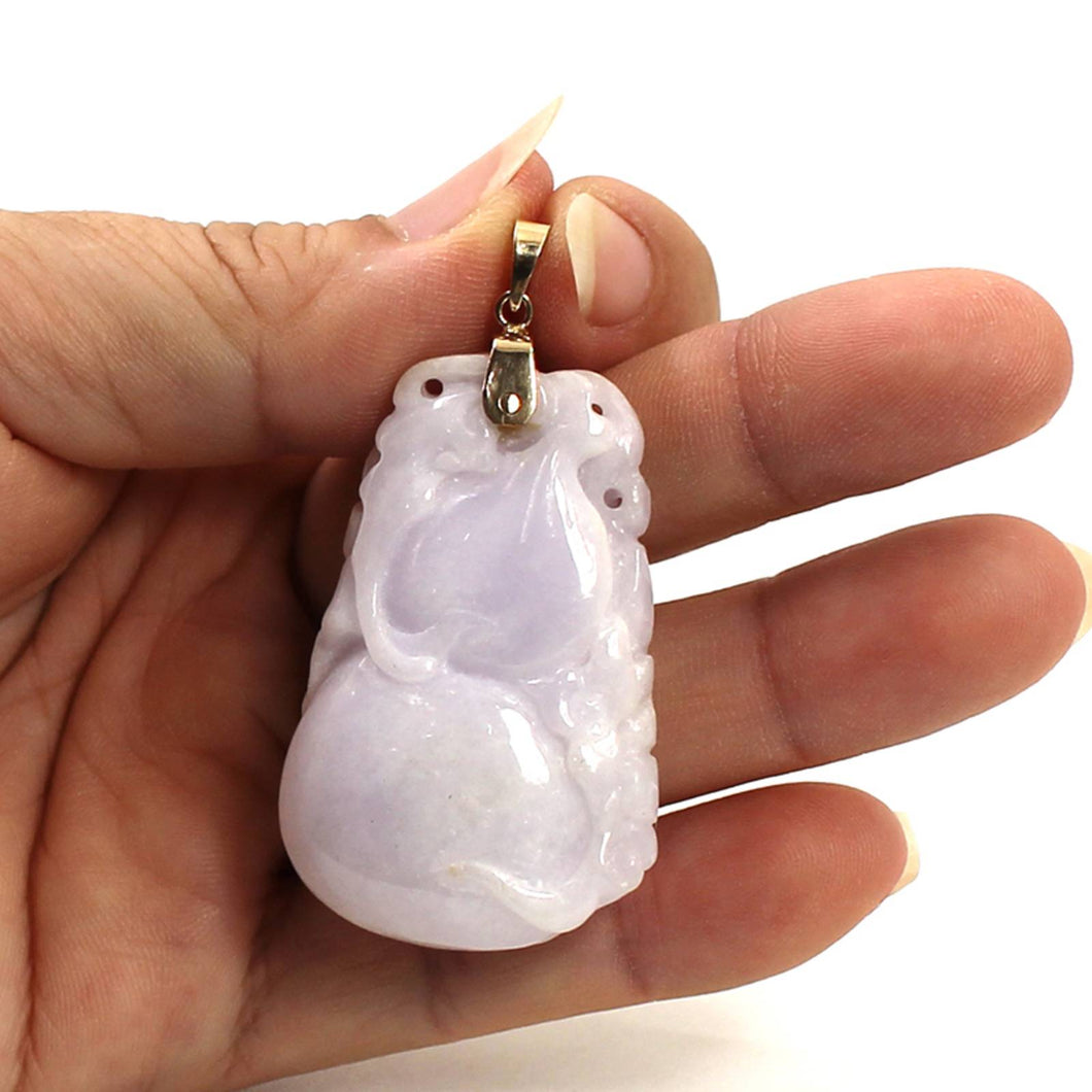 Double-Sided Exquisite Carving Cucurbit Jade Pendant Necklace