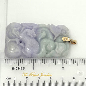 Double-Sided Exquisite Carving Fruits Design Jade Pendant