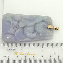 Load image into Gallery viewer, Double-Sided Exquisite Carving “Good Fortune” Lavender Jade Pendant