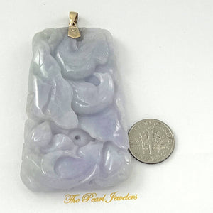 Double-Sided Exquisite Carving “Good Fortune” Lavender Jade Pendant