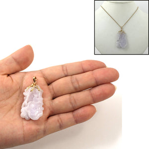 Double-Sided Exquisite Carving Lotus Water Lily Jadeite Pendant