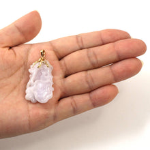 Load image into Gallery viewer, Double-Sided Exquisite Carving Lotus Water Lily Jadeite Pendant