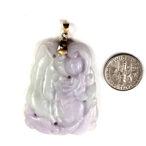 Double-Sided Exquisite Carving Lotus & Mandarin Duck Jade Pendant Necklace