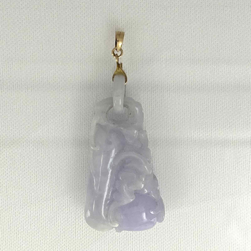 Double-Sided Exquisite Carving Peach Design Jade Pendant