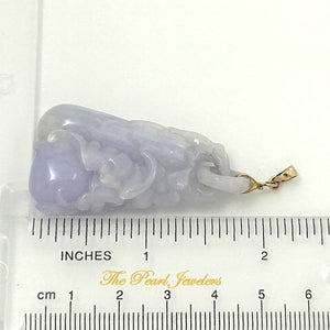 Double-Sided Exquisite Carving Peach Design Jade Pendant