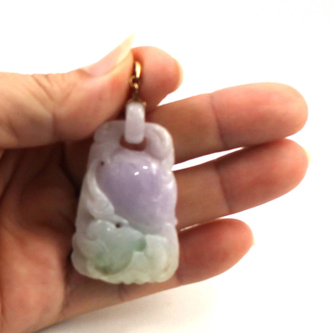 Double-Sided Exquisite Carving Rabbit Design Jade Pendant
