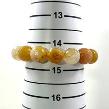 Load image into Gallery viewer, 12mm Faceted Honey Agate Beads Stretchy Bracelet