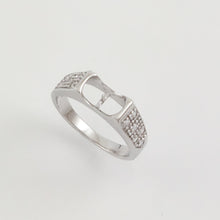 Load image into Gallery viewer, Solid Sterling Silver .925 CZ Accent Pearl Ring Setting