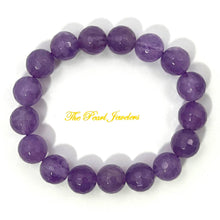 Load image into Gallery viewer, 10mm Amethyst Faceted Gemstone Stretchy Bracelet