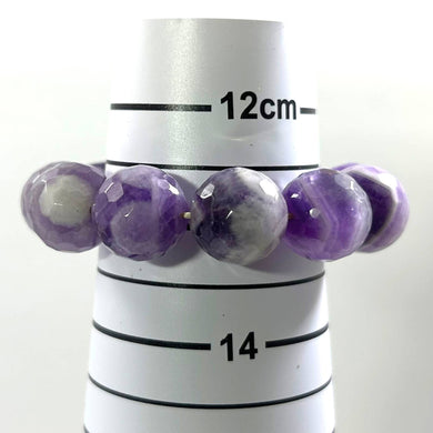 16mm Amethyst Super Seven Cape Beads Stretchy Bracelet