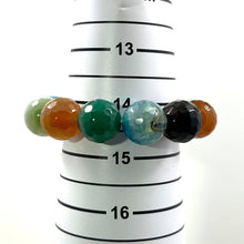 Load image into Gallery viewer, 16mm Faceted Forest Agate Beads Bracelet (Rainbow)