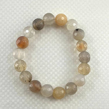 Load image into Gallery viewer, 10mm Multicolor Faceted Agate Gemstone Beads Stretch Bracelet
