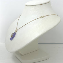 Load image into Gallery viewer, Flip-Flop Slipper Lavender Jade 14k Solid Yellow Gold Diamonds Pendant Necklace