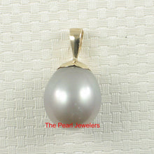 Load image into Gallery viewer, 14k Yellow Gold Flower-Bale &amp; Diamond Smoke Tahitian Pearl Pendant