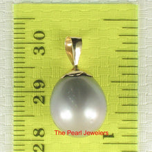 Load image into Gallery viewer, 14k Yellow Gold Flower-Bale &amp; Diamond Smoke Tahitian Pearl Pendant