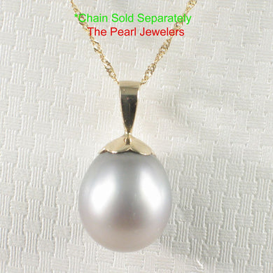 14k Yellow Gold Flower-Bale & Diamond Smoke Tahitian Pearl Pendant