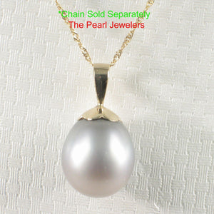 14k Yellow Gold Flower-Bale & Diamond Smoke Tahitian Pearl Pendant