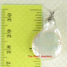 Load image into Gallery viewer, Freshwater Coin Pearl Pendant – 14k White Gold Bail