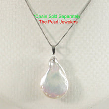 Load image into Gallery viewer, Freshwater Coin Pearl Pendant – 14k White Gold Bail
