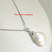 Load image into Gallery viewer, Freshwater Coin Pearl Pendant – 14k White Gold Bail