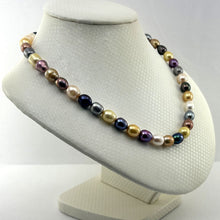 Load image into Gallery viewer, Colorful Rainbow Freshwater Pearl Necklace – 14kt Gold Clasp