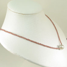 Load image into Gallery viewer, Tahitian Pearl, Garnet &amp; 14k Yellow Gold Beads Necklace