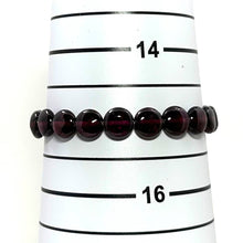 Load image into Gallery viewer, 4x8mm Garnet Tablet Shape Stretch Bracelet