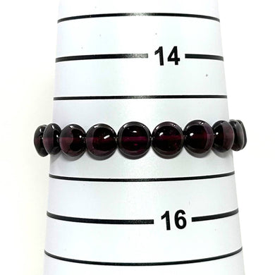 4x8mm Garnet Tablet Shape Stretch Bracelet