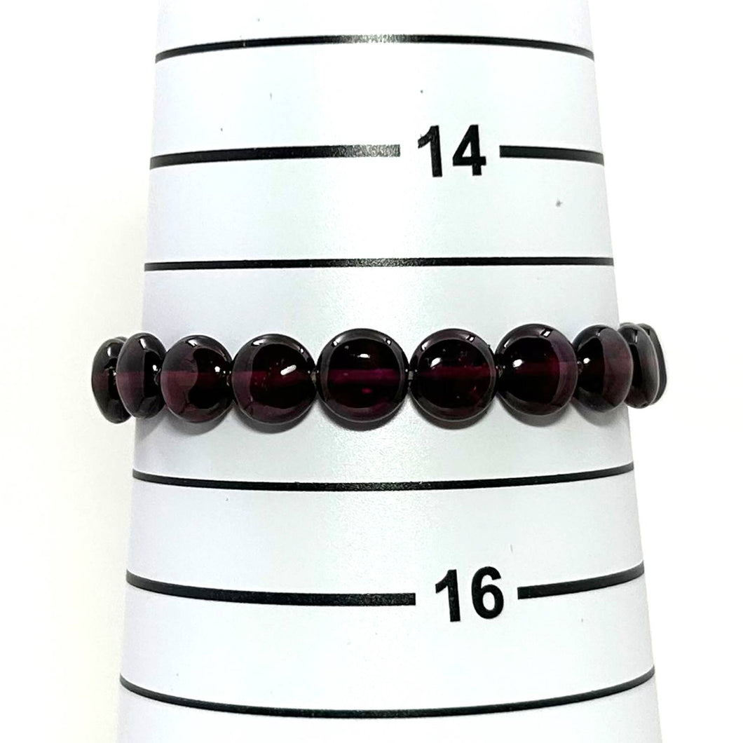 4x8mm Garnet Tablet Shape Stretch Bracelet