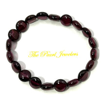 Load image into Gallery viewer, 4x8mm Garnet Tablet Shape Stretch Bracelet