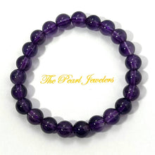 Load image into Gallery viewer, 7mm Amethyst Gemstone Beads Stretchy Bracelet