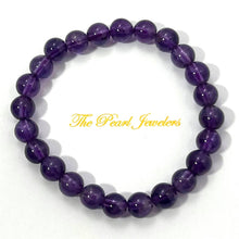 Load image into Gallery viewer, 7mm Amethyst Gemstone Beads Stretchy Bracelet